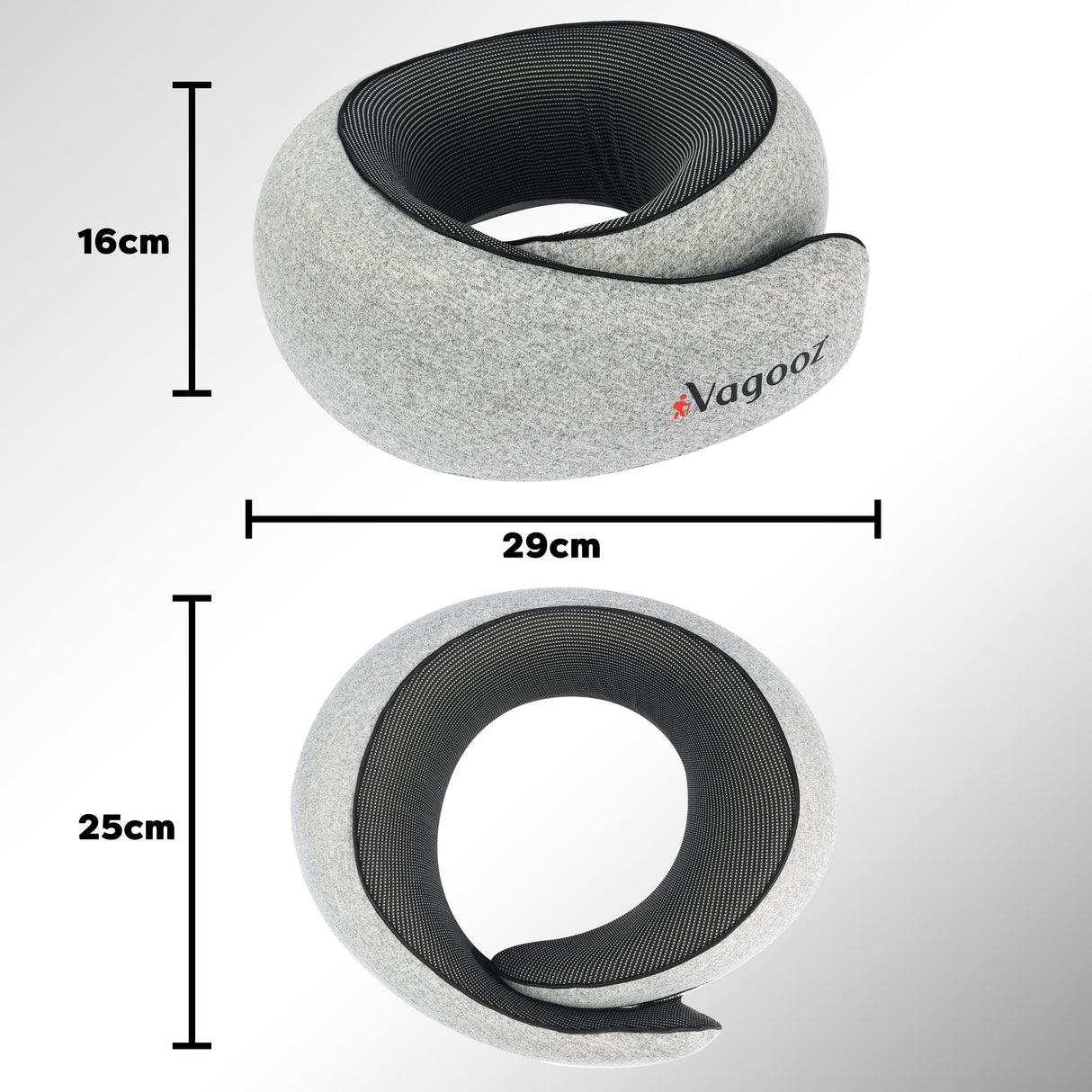 Vagooz Memory Foam Travel Neck Pillow Set