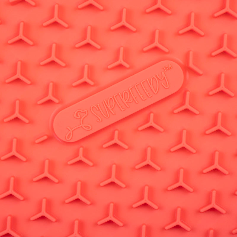Marley Slowappy Reversible Lick Mat - Warm Ocean Red
