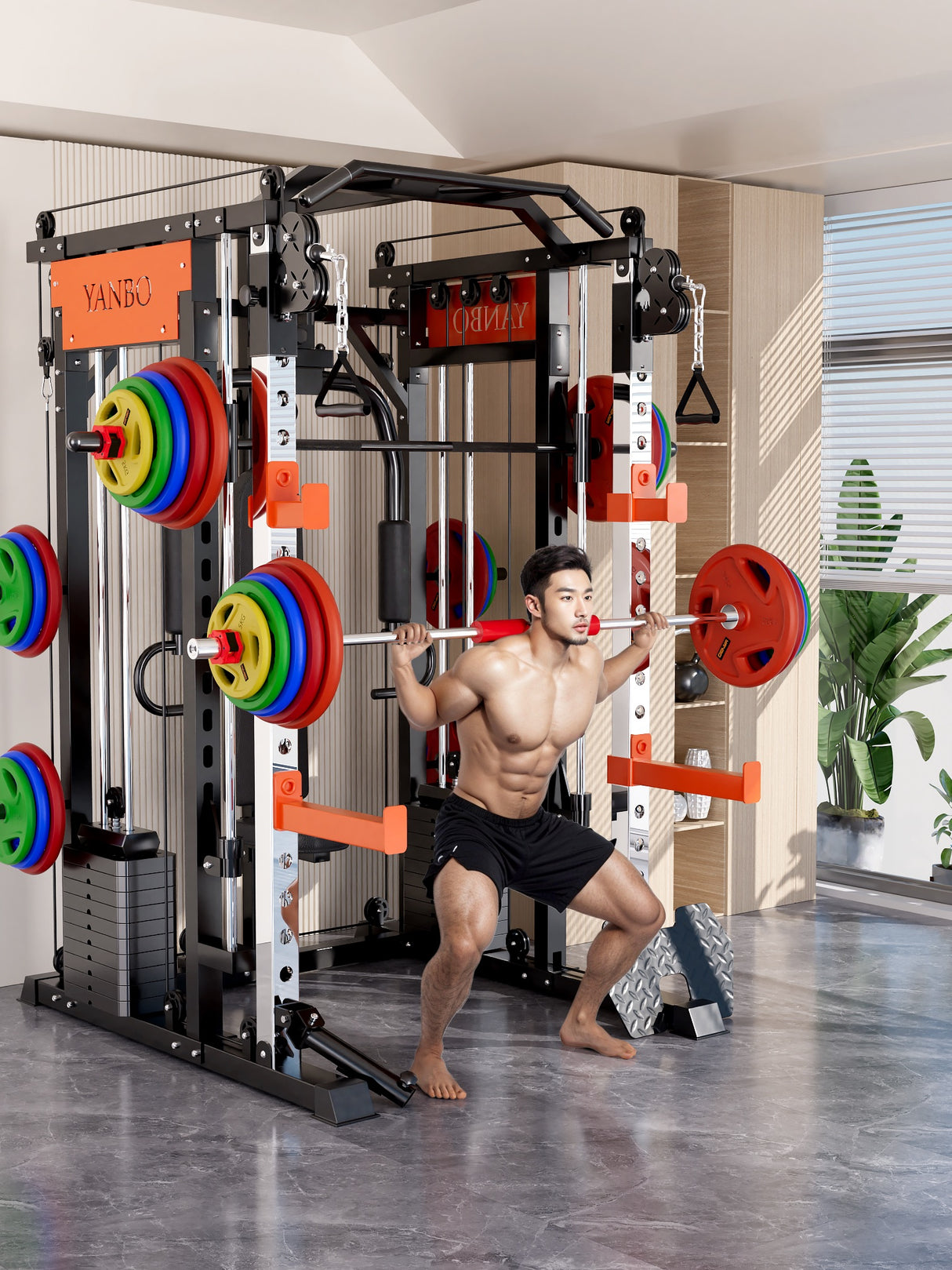 130kgs pin loaded SmartFit M1 Ultra Leg Press and Chest Fly Multi Functional Training Smith Machine