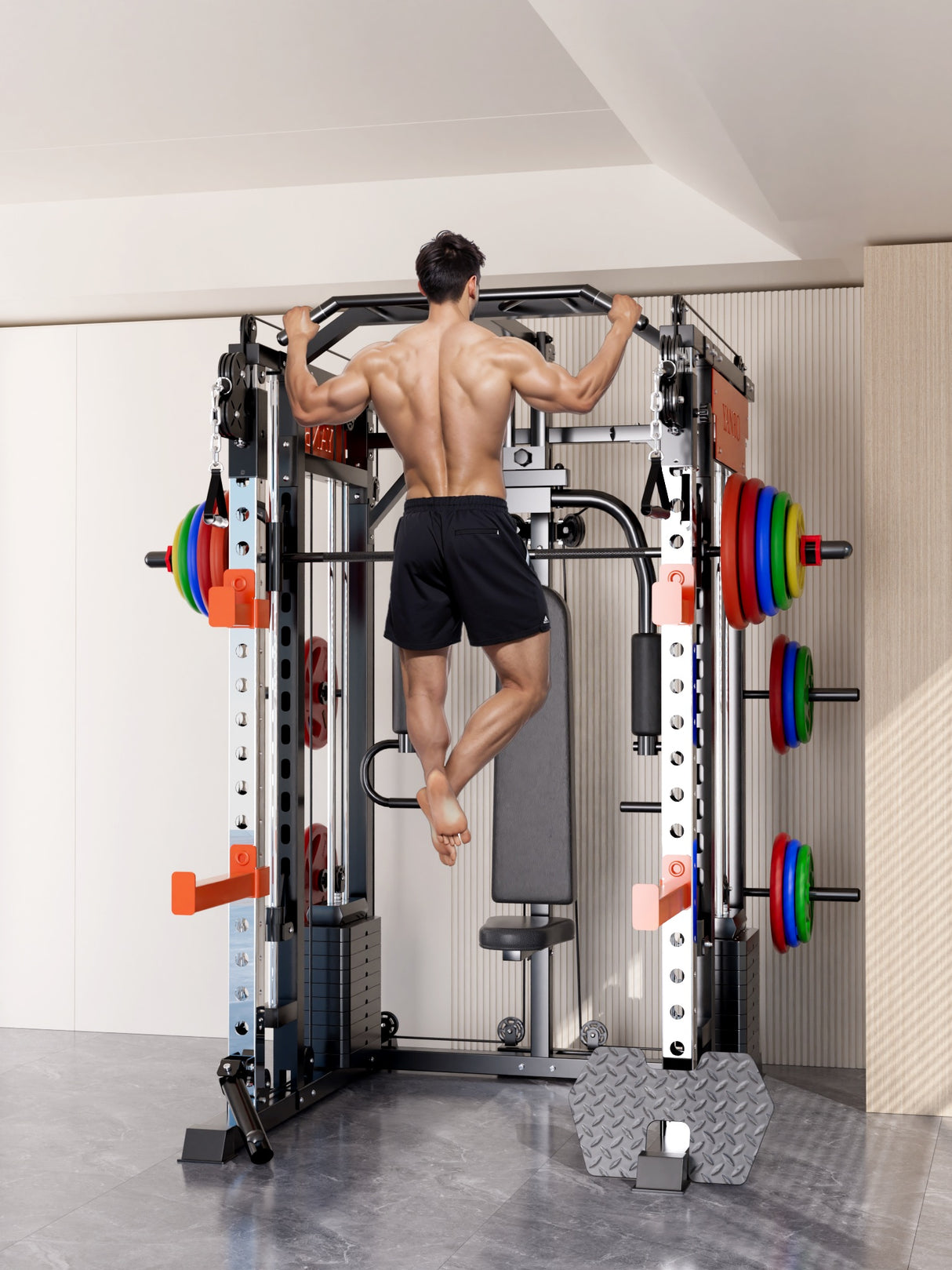 130kgs pin loaded SmartFit M1 Ultra Leg Press and Chest Fly Multi Functional Training Smith Machine Home Gym