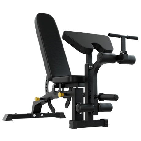 SmartFit C1 Max Multi Functional Cable Crossover Station 130kgs Pin Loaded Machine + Multi Func Bench+7Ft Olympic Barbell + 100kgs Weights