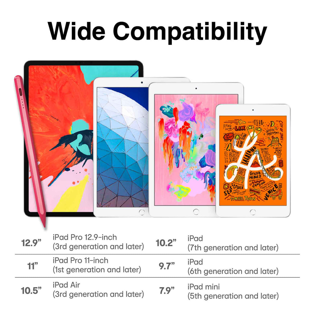 Laser Active Stylus Pen for iPad - Pink