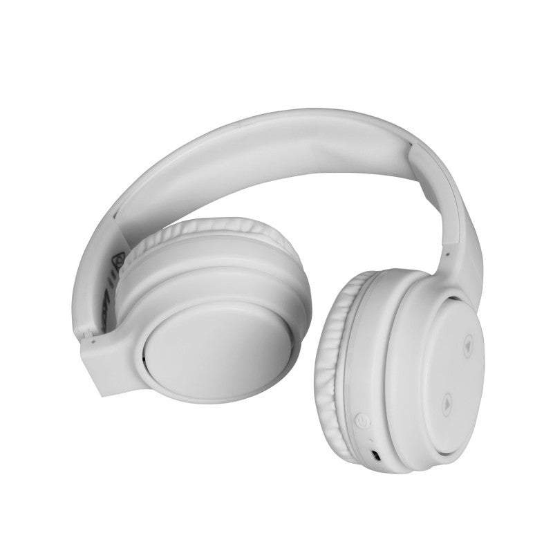 Laser Foldable Bluetooth Headphones with Mic Bright White