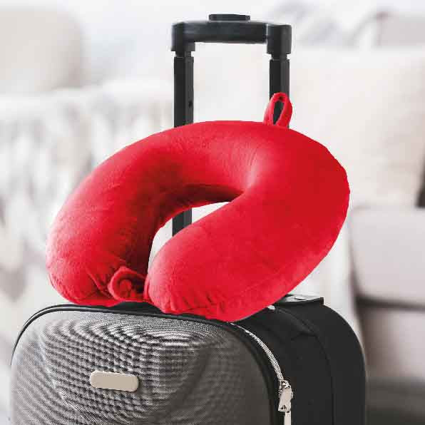 Laser Memory Foam Neck Pillow Red