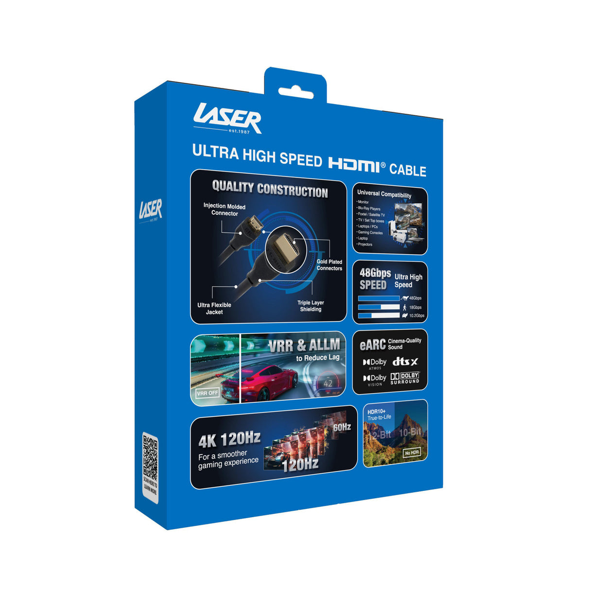 Laser Ultra High Speed HDMI Cable 8K - Gold 3M