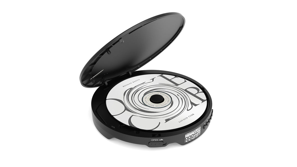 Laser Portable CD MP3 Player with Anti-Skip Tech and Headphones