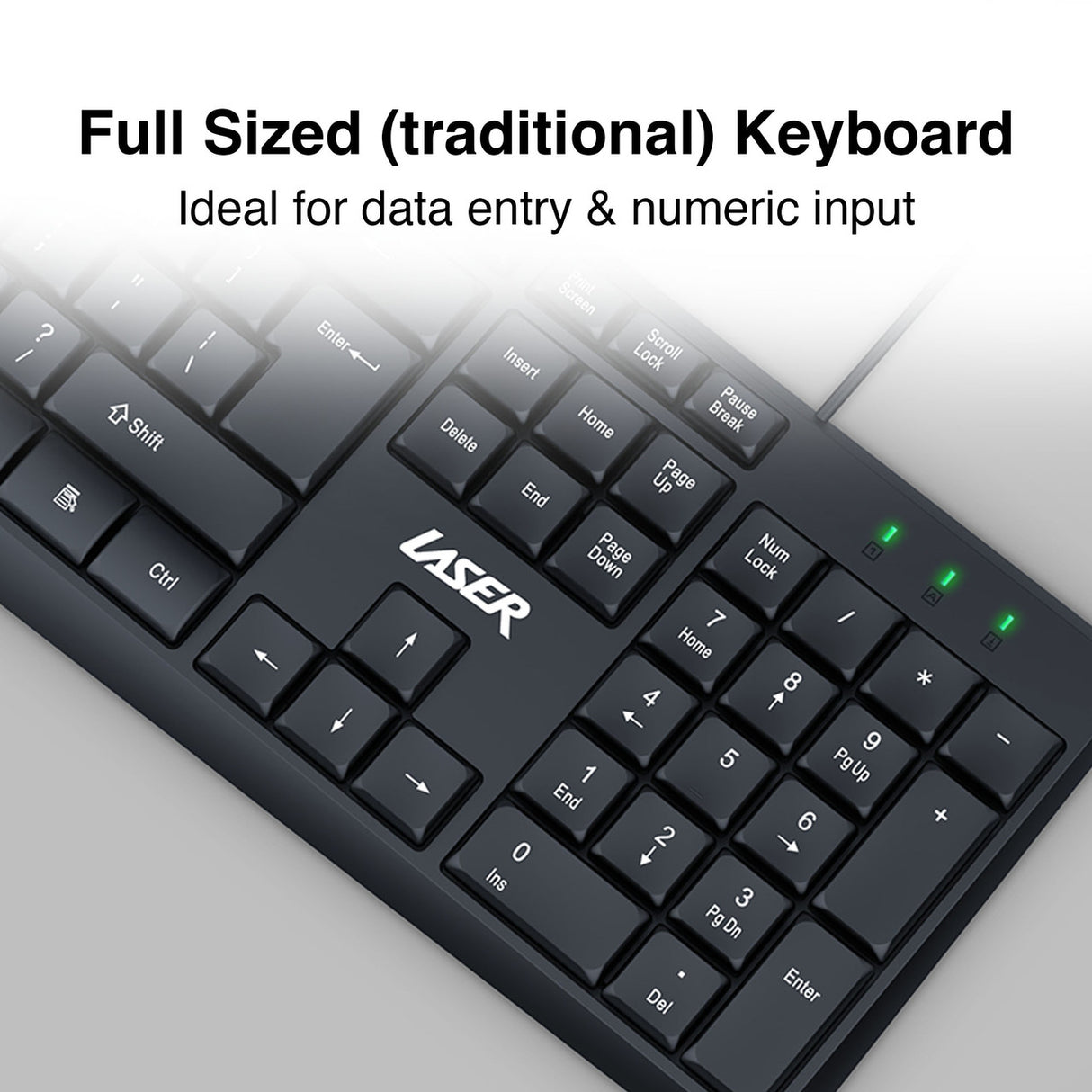 Laser Wired Office Keyboard Mouse Combo