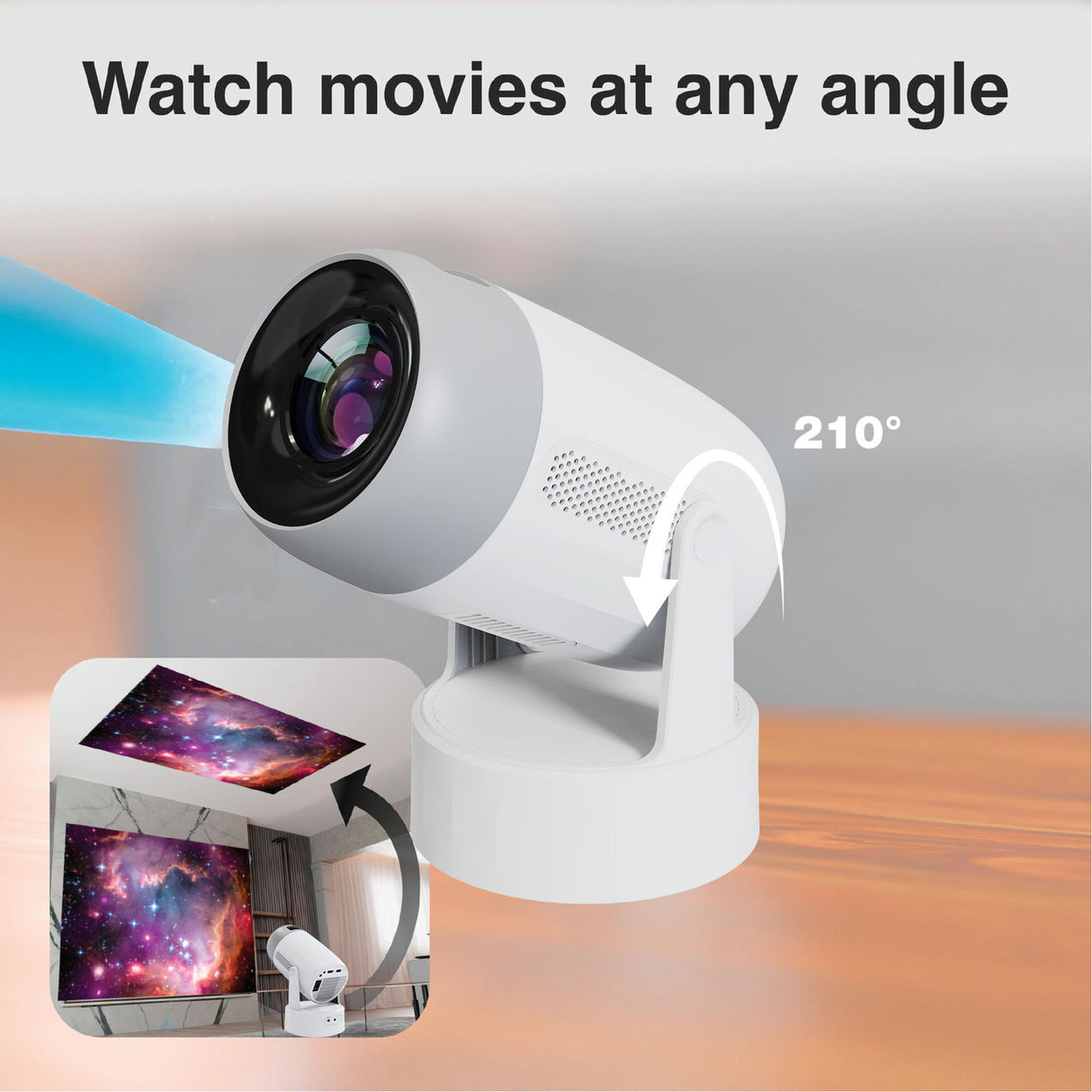 Laser Android LED Projector with Battery 1080p