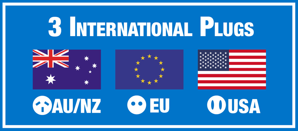 Laser 4-Port USB Travel Charger with Global Adapters