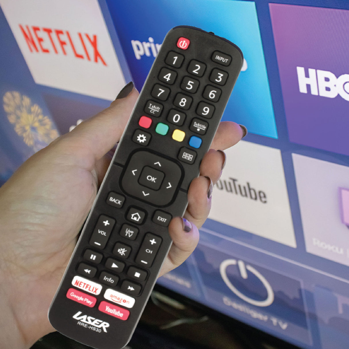 Laser Remote Control for Hisense TV Black