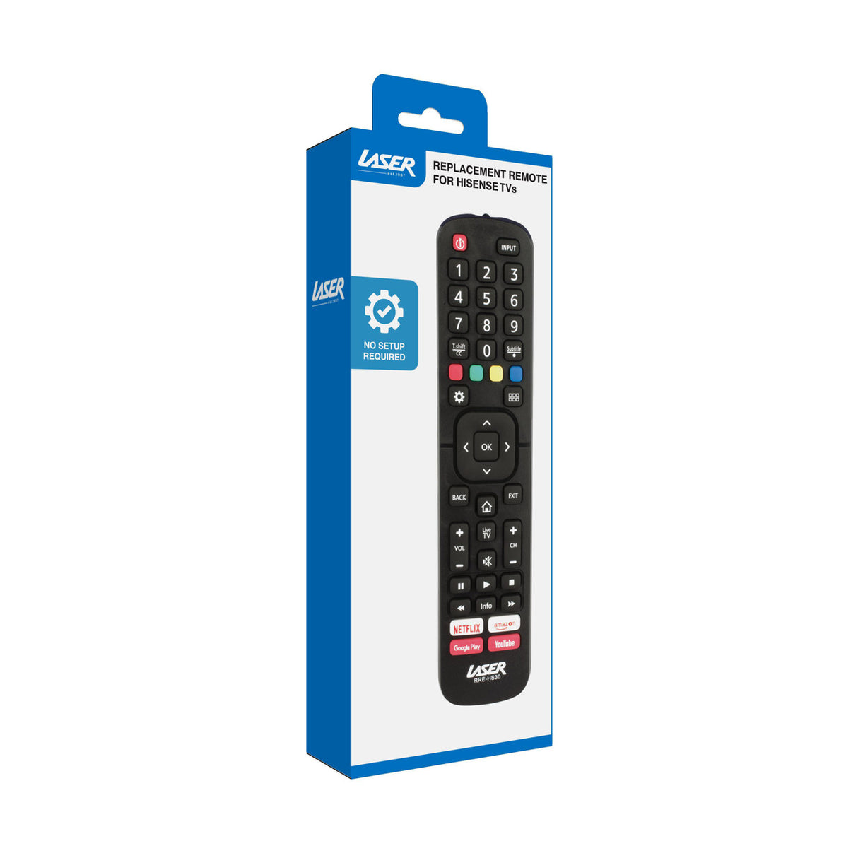 Laser Remote Control for Hisense TV Black