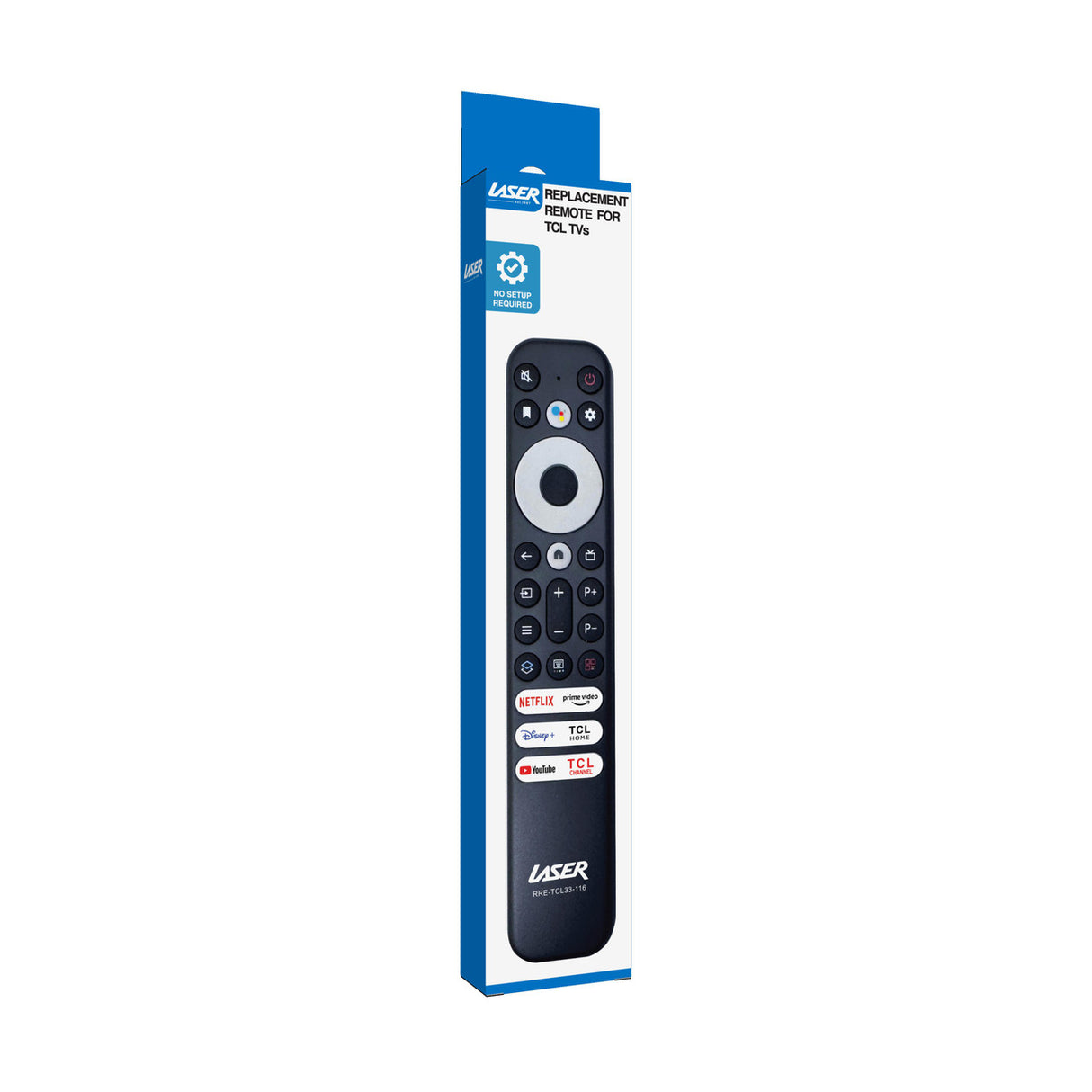 Laser Remote Control for TCL TVs - Black
