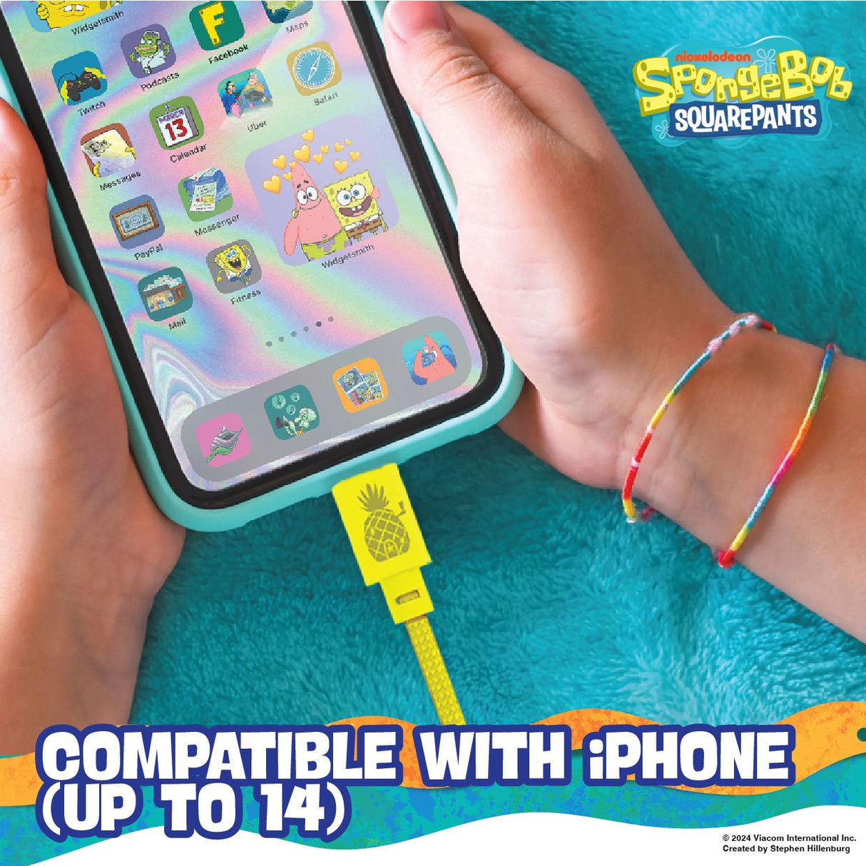 Sponge Bob SquarePants Lightning Cable 1M