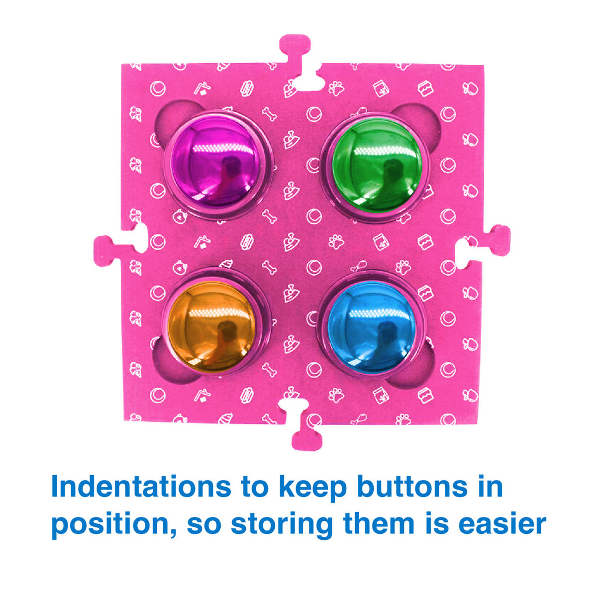 Tech4Pets Pink Mat 2-Pack for Talking Buttons & Floor