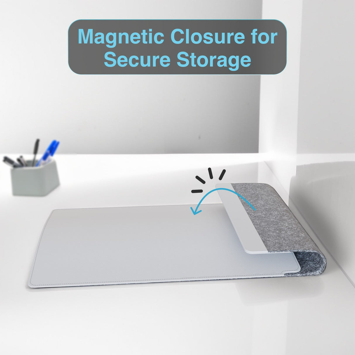 Laser Wireless Charging Laptop Sleeve Up to 16 Inch Grey