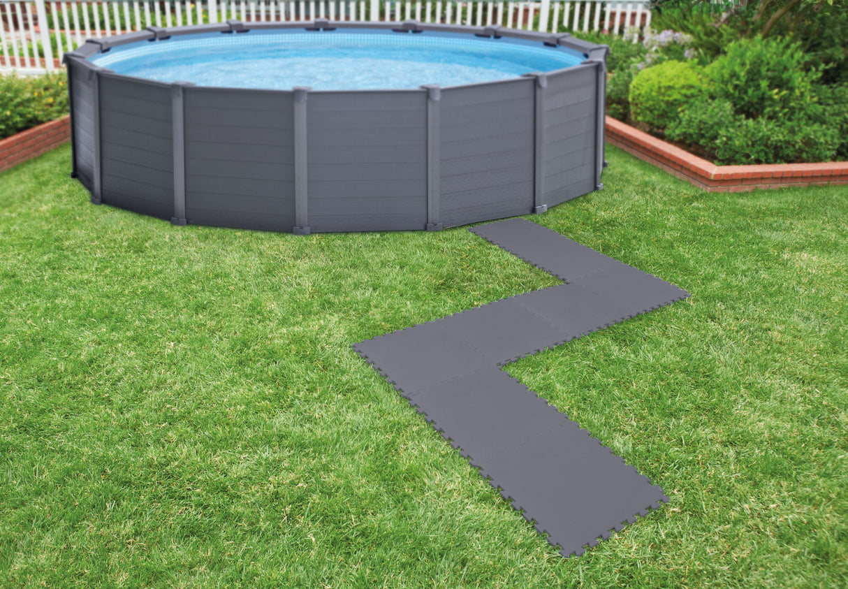 Intex Gray Padded Floor Protector Interlocking 8 x 50x50x0.5cm 29084