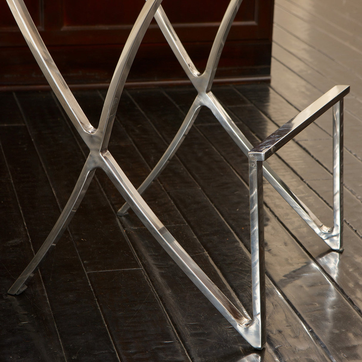 Pandora Bonded Leather & Steel Bar Stool in Black