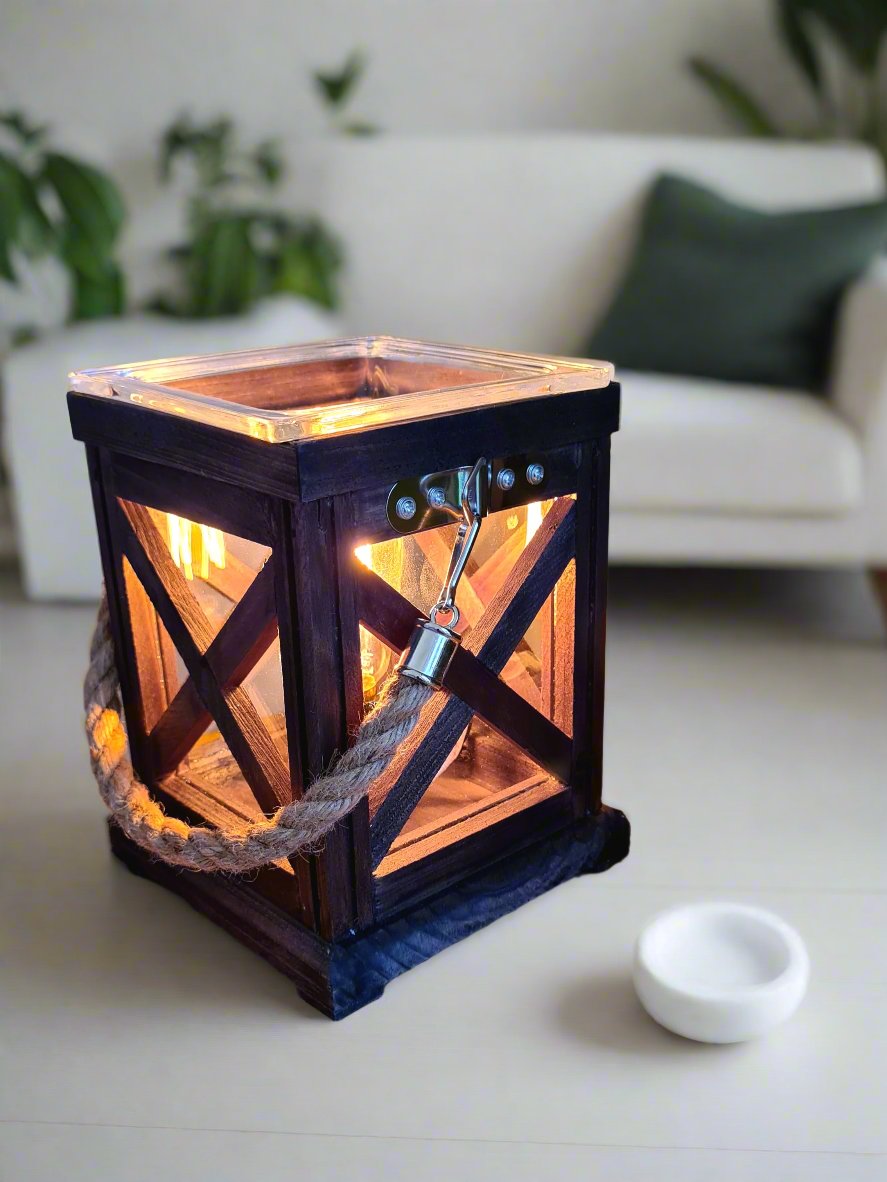 Walnut & Rope Vintage Bulb Illumination Warmer
