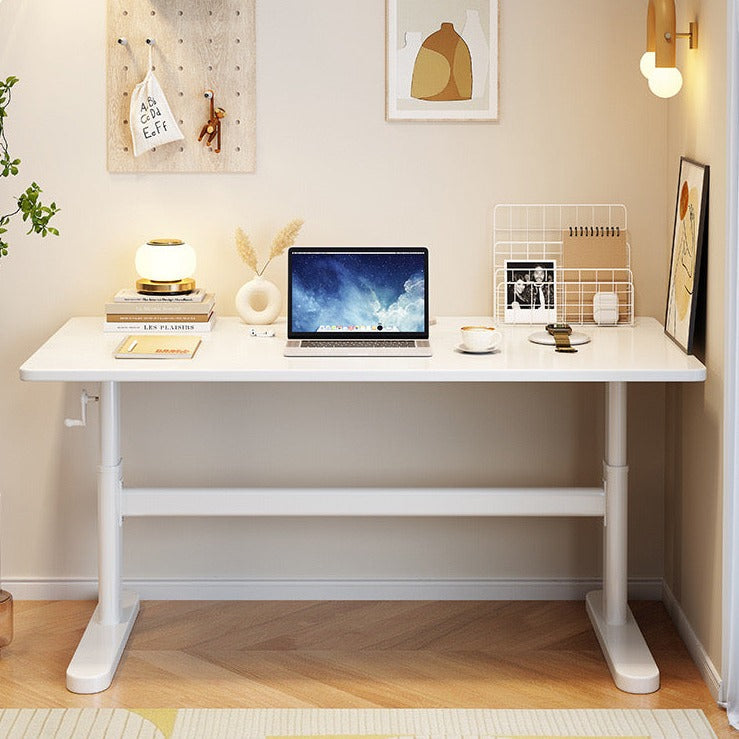 White Height-Adjustable Study Desks/Solid Wood Study Desk/Home Office/1M/1.2M