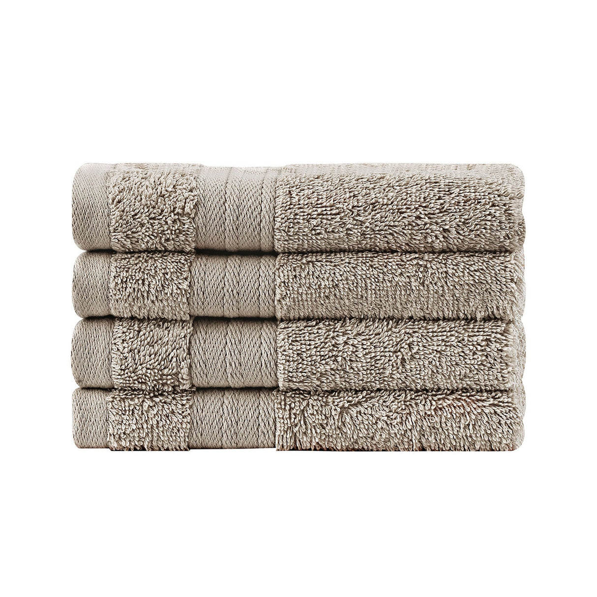 Samland Premium Cotton Washcloths 4-Pack Quick-Dry Face Towels Set-Linen
