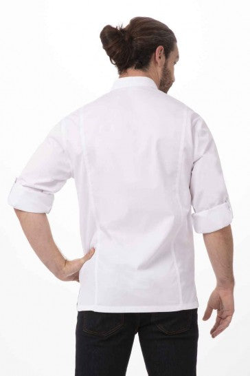 Lansing Men's White S Chef Jacket by Chef Works