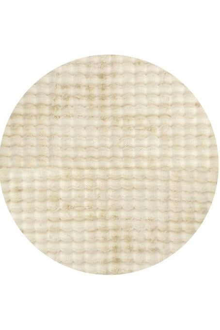 Bubble Natural Round Washable Rug by Rug Culture-100X100CM - ROUND