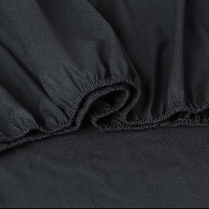 Vintage Washed 500TC Charcoal 100% Egyptian Cotton Single Bed Sheet Set by Elan Linen