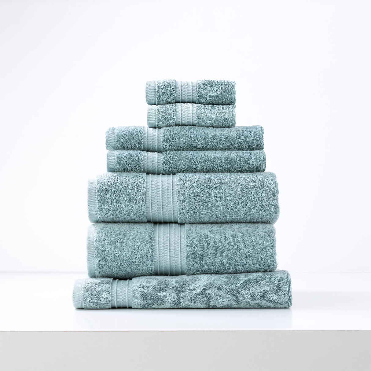 Brentwood 650 GSM Low Twist 7 Piece Gray Mist Bath Set by Renee Taylor