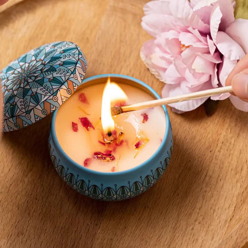 4 Pack Scented Candles Gifts for Women: Aromatherapy Candle Set, Soy Candles for Home Scented, Up to 120H Burning, Candle Gift Set for Bath Meditation Birthday, Diwali, Thanksgiving, Christmas Gifts
