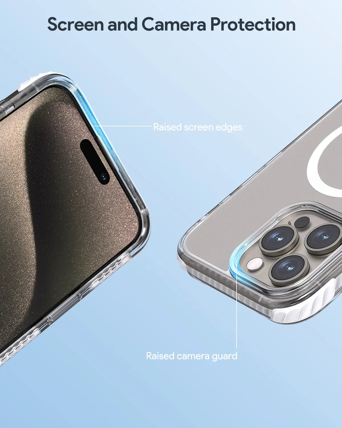 Aukey Urban Guard Magnetic Hard-Shell iPhone 15 Pro Max Phone case - Transparent (TM11D)