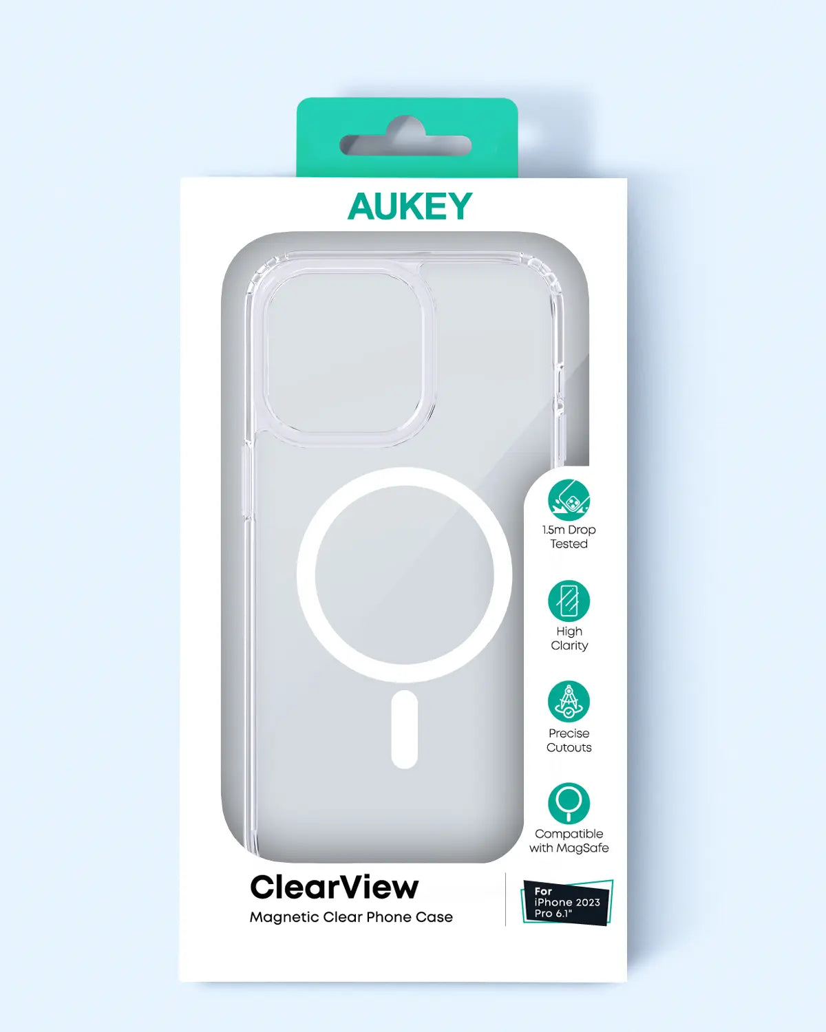 Aukey Clearview Magsafe iPhone 15 Pro Phone case - Transparent (TM10C)