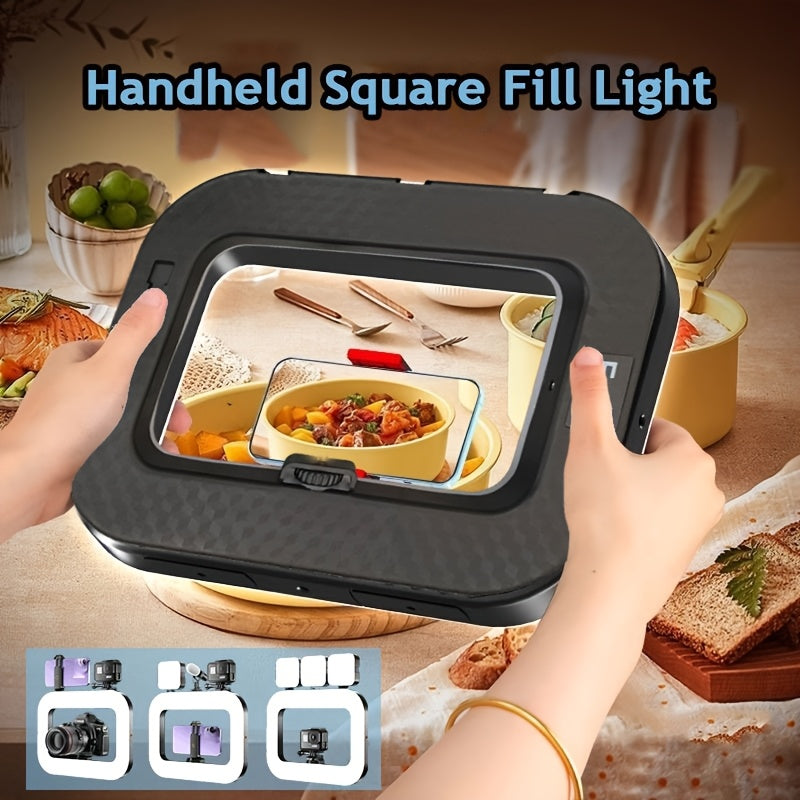 Smart Dual-Mode Fill Light|One-Touch Color Temperature Switching + Stepless Dimming, Portable Ring Light with Soft Glow for Multi-Scenario Live Shooting