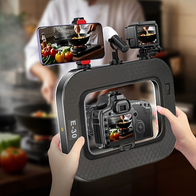 Smart Dual-Mode Fill Light|One-Touch Color Temperature Switching + Stepless Dimming, Portable Ring Light with Soft Glow for Multi-Scenario Live Shooting