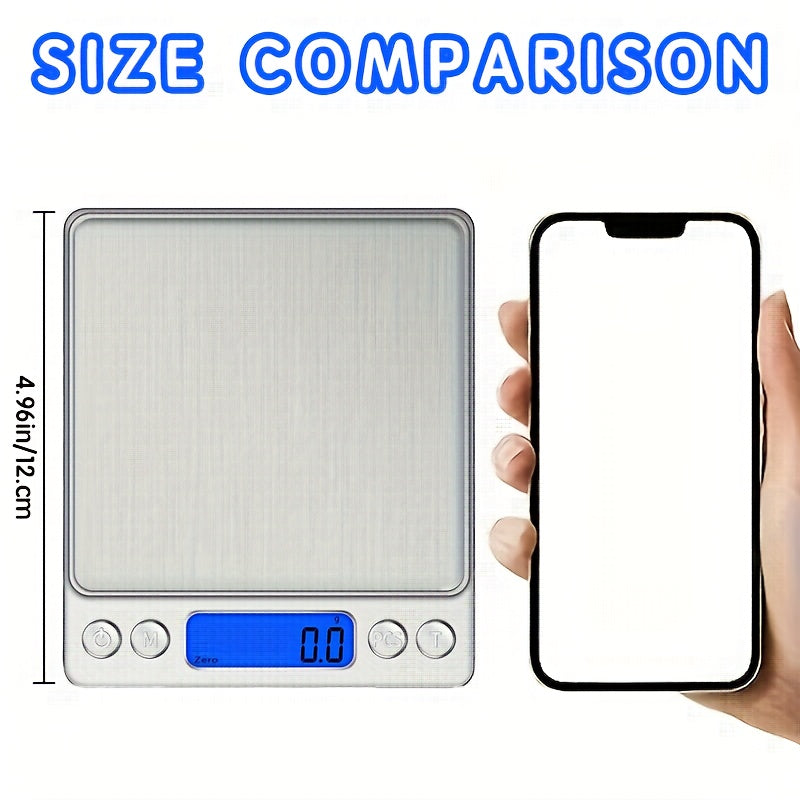 Food Scale, Kitchen Scale — Digital Weight Display in Grams and Ounces, High-Precision Electronic Scale.3000G/0.1G