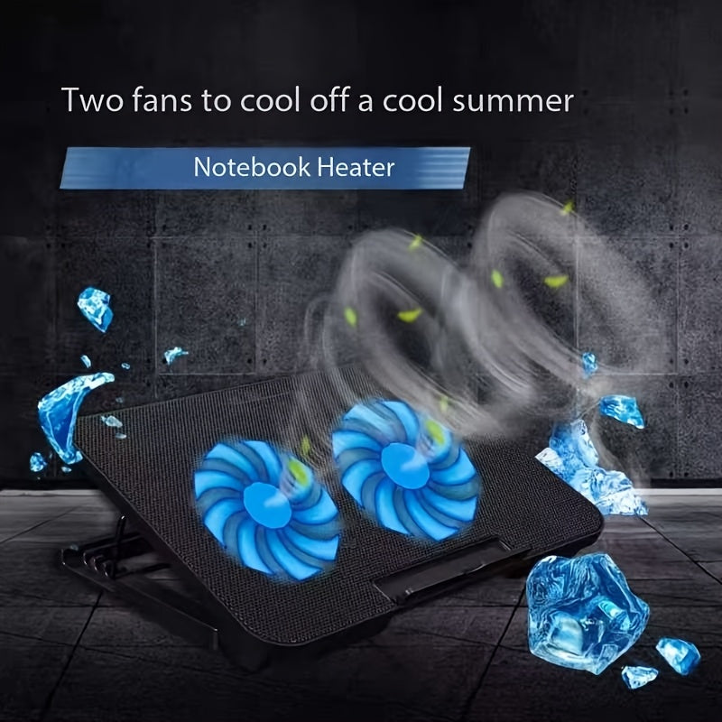 **Fully Compatible Laptop Stand|Dual-Fan Cooling + Ergonomic Angle Adjustment, All-in-One Portable Design for Work, Gaming, and Entertainment**