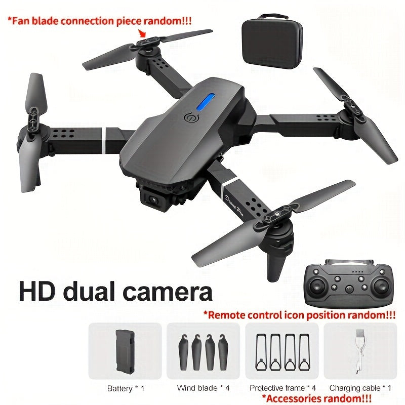 **E88 PRO All-in-One Gesture-Controlled Aerial Drone | Dual Adjustable HD Cameras + 3-Speed Wind Resistance + Touch-Free Operation, Smart Tracking with One-Click Editing, Perfect for Beginners and Outdoor Creativity**