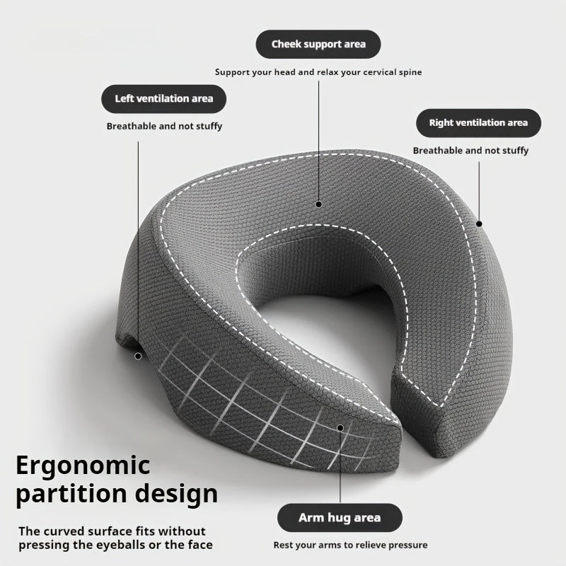 PINK Soft O-shaped/U-shaped Face Pillow for Beauty Salons/Spa Massage, Ergonomic Face Pillow, Multi-functional Suitable for Adult Facial Care and Relaxation, Multi-functional Neck and Face Support Comfort Face Pillow