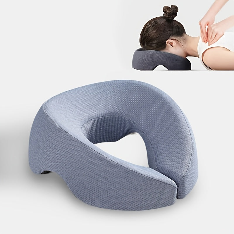 Navy blue Soft O-shaped/U-shaped Face Pillow for Beauty Salons/Spa Massage, Ergonomic Face Pillow, Multi-functional Suitable for Adult Facial Care and Relaxation, Multi-functional Neck and Face Support Comfort Face Pillow