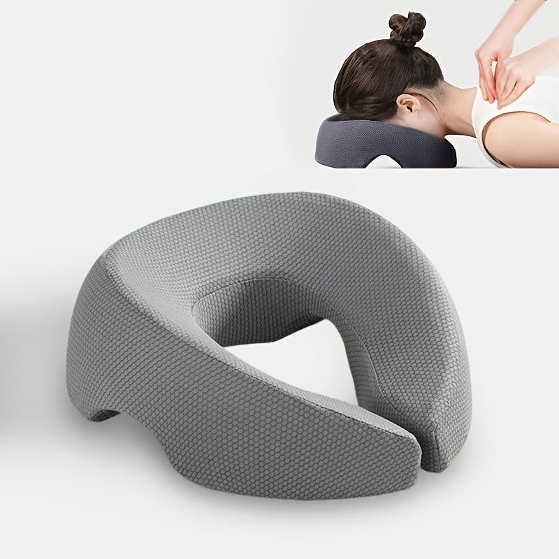 Navy blue Soft O-shaped/U-shaped Face Pillow for Beauty Salons/Spa Massage, Ergonomic Face Pillow, Multi-functional Suitable for Adult Facial Care and Relaxation, Multi-functional Neck and Face Support Comfort Face Pillow