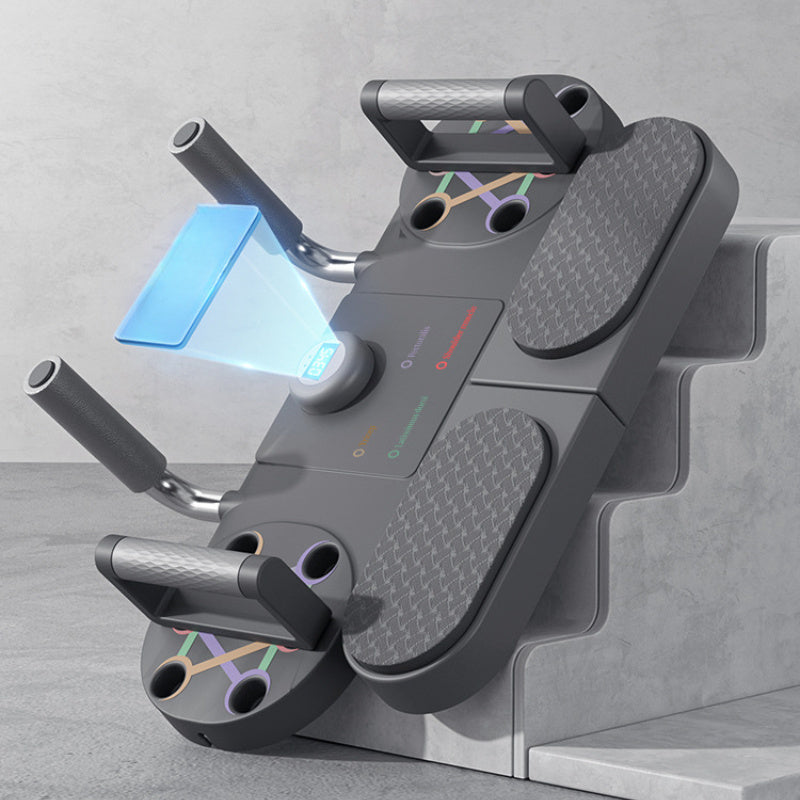 (WHITE)Three-in-One Training Board: Push-Ups, Planks & Resistance Band Workouts — Your All-in-One Home Fitness Solution