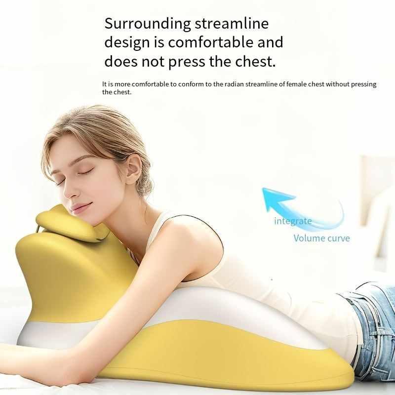 Bed Stomach-Sleep Pillow - Multi-functional Prone Position Pillow for Stomach Sleeping, Phone Use, Reading, Couples Fun Play, Intimacy Aid for Couples, Bed Hip Elevation Tool, Pā Pā Pillow( black)
