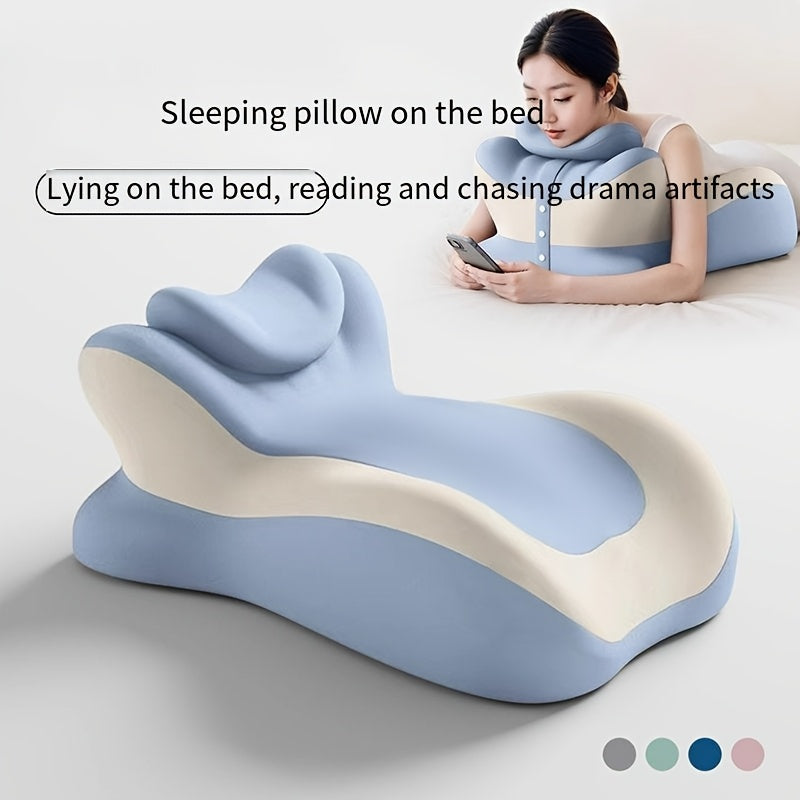 Bed Stomach-Sleep Pillow - Multi-functional Prone Position Pillow for Stomach Sleeping, Phone Use, Reading, Couples Fun Play, Intimacy Aid for Couples, Bed Hip Elevation Tool, Pā Pā Pillow(PINK)