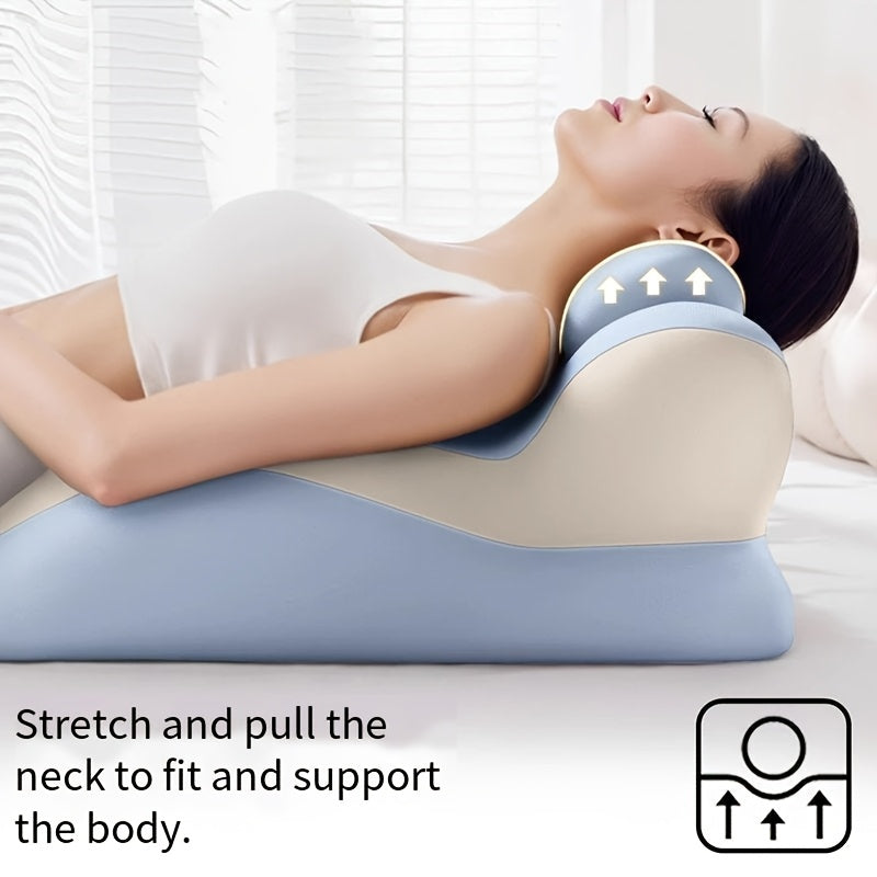 Bed Stomach-Sleep Pillow - Multi-functional Prone Position Pillow for Stomach Sleeping, Phone Use, Reading, Couples Fun Play, Intimacy Aid for Couples, Bed Hip Elevation Tool, Pā Pā Pillow(BLUE)