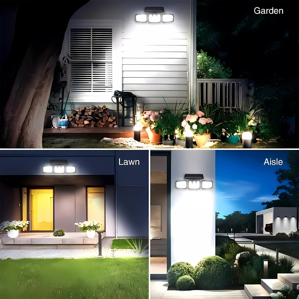 74 LED Solar Motion Sensor Light, 3 Brightness Modes Outdoor Wall Light, Suitable for Front Door, Yard, Garage, Patio