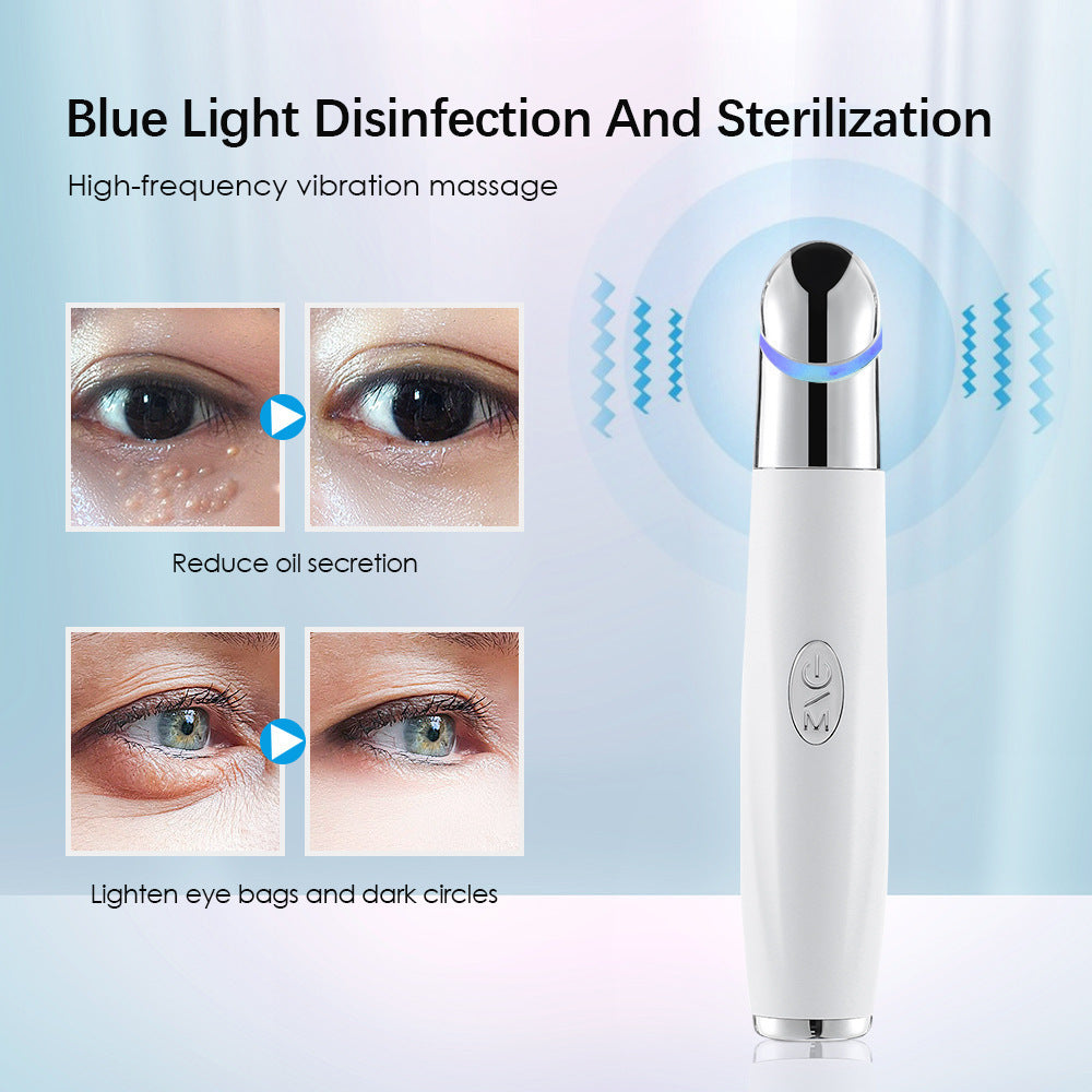 Blue Light Eye Beauty Device|Four Core Functions in One Device: Blue Light Disinfection and Sterilization, High-Frequency Vibration Massage, Reduction of Oil Secretion, Lightening of Eye Bags and Dark Circles