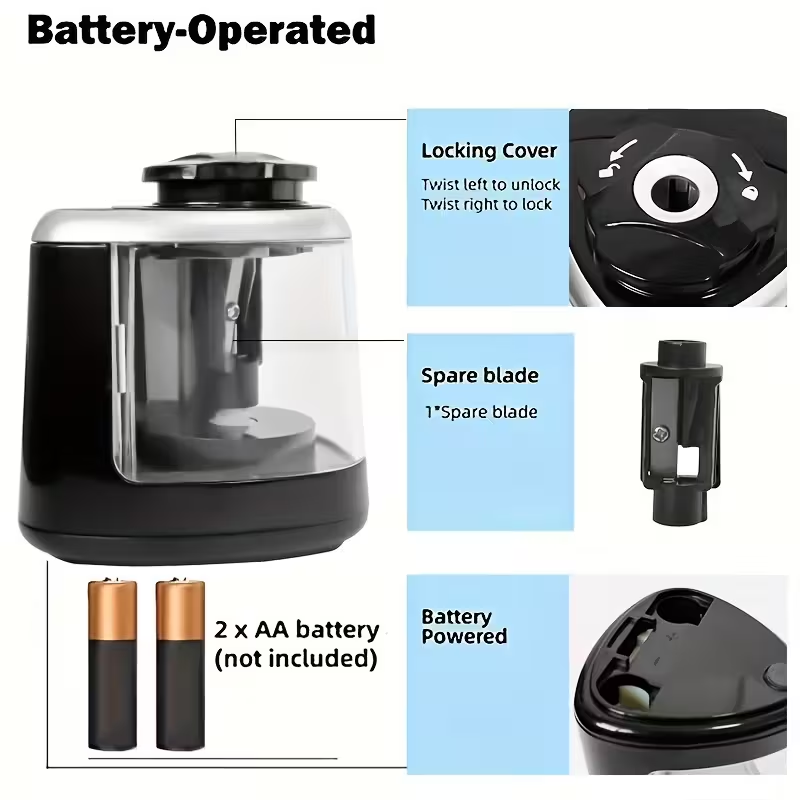 Electric pencil sharpener, Desktop automatic pencil sharpener, Office supplies