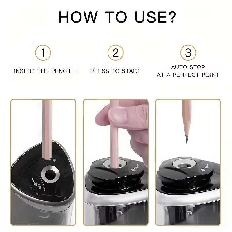 Electric pencil sharpener, Desktop automatic pencil sharpener, Office supplies