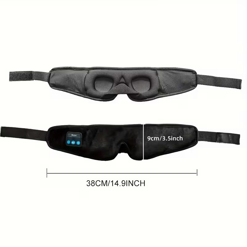 1 3D wireless sleep mask with 5.2BT headphones, the best sleep mask, Type-C charging cable built-in, wireless music eye mask, suitable for both men and women, wireless sleep mask, sleep eye mask, travel sleep aid, portable sleep solution, soft ear pads, l