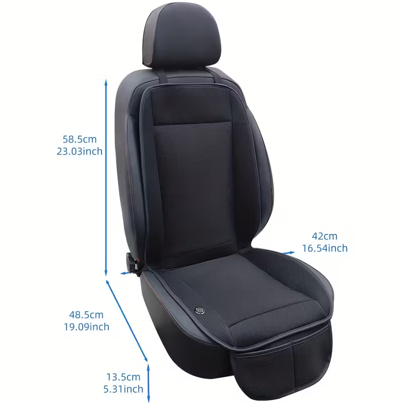 【3-Second Rapid Cooling · Low Noise and Silent】Ventilation Car Seat Cushion | Super Large Turbine Fan 360° Surrounding Cold Air | Self-developed Air Duct Design / Ice Silk Breathable Mesh Surface | Universal Fit for Small Cars, SUVs, Trucks, and MPVs | Su
