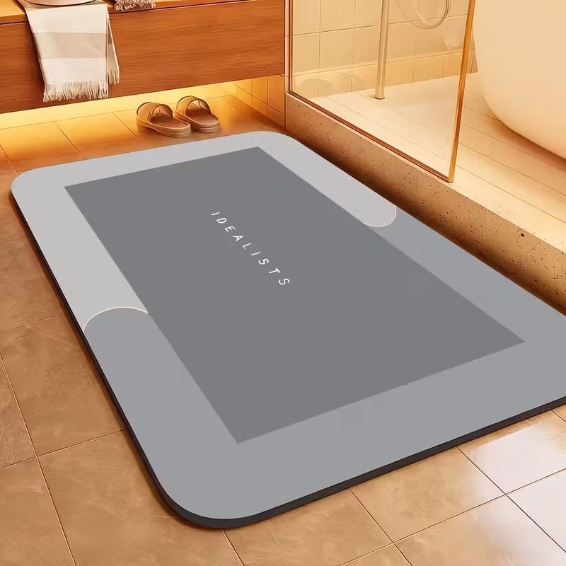 1 piece of super absorbent bathroom mat (50cm * 80cm) - Quick-drying anti-slip floor mat, soft and comfortable bathroom carpet, suitable for bathrooms, shower rooms, laundry rooms, bedrooms, living rooms, door mats, kitchen mats